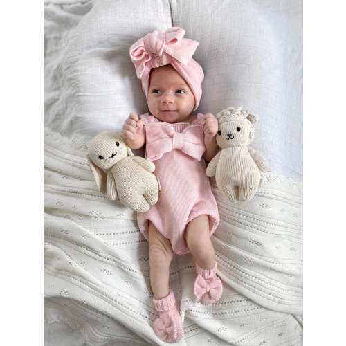 Newborn Size Oversized Romper - Powder Pink