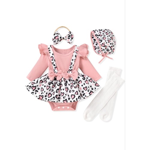 Preemie Newborn Baby Girl Clothes Romper Suspender Dress Fall Winter Outfits Ruffle Long Sleeve Jumpsuit