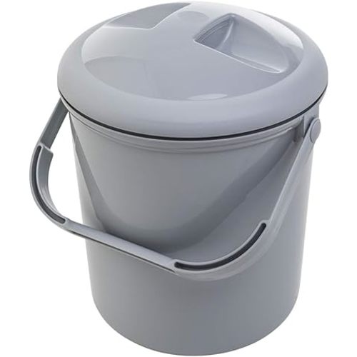 Rotho Babydesign Nappy Pail, 10l, 0+ Months, Bella Bambina, Stone-Grey, 20021 0286