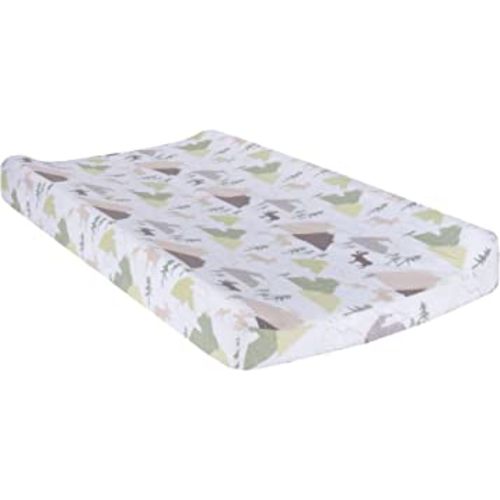 Trend Lab Mountain Baby Changing Pad Cover 100% Cotton Cover for Baby Nursery, Fits A 16 in x 32 in Standard Changing Pad