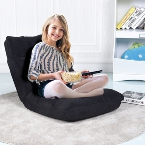 Adjustable 14-position Padded Floor Chair Recliner