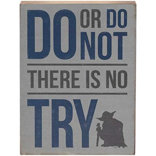 Disney Star Wars Do Or Do Not Yoda Wood Wall Decor - Yoda Quote Decoration for Home, Office or Classroom