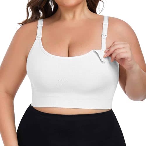 Angelhood Women's Non-Padded Minimizer Sports Nursing Bras Wirefree Full Coverage Large Bust Light Support Sport