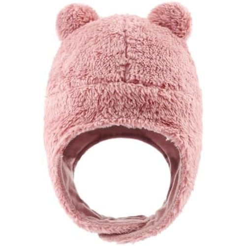 Bear Baby Winter Hat Toddler Earflap Beanie Unisex Infant Snow Cap Warm Fleece Kids Trapper Hats for Girls Boys 0-36M