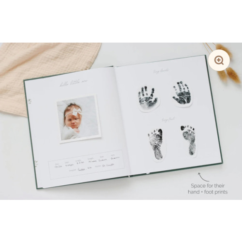 Linen Baby Book - Oat
