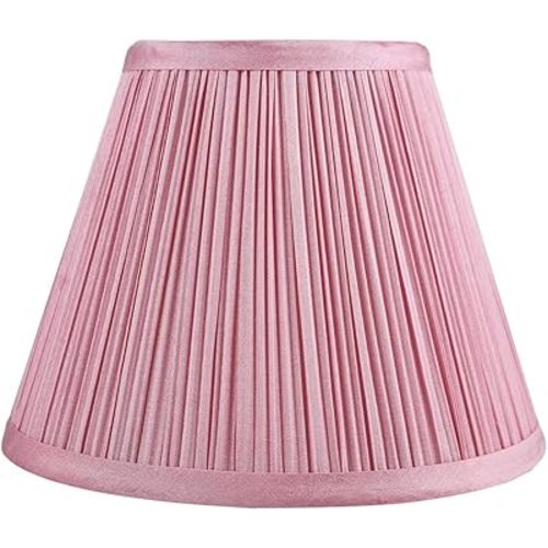 Urbanest Mushroom Pleated Softback Lamp Shade, Faux Silk, 5-inch by 9-inch by 7-inch, Pink, Spider-Fitter