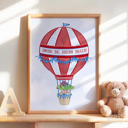 Philadelphia Baseball Inspired Baby Nursery Poster | Philly Sports Kids Wall Art | Digital Download | BrieseDesigns