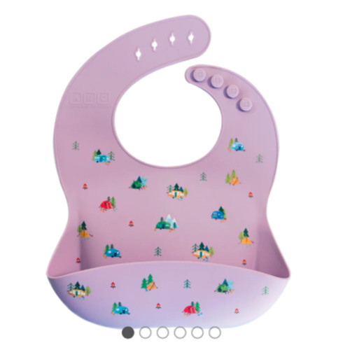 Silicone Bib Camper Violet – Austin Baby Collection