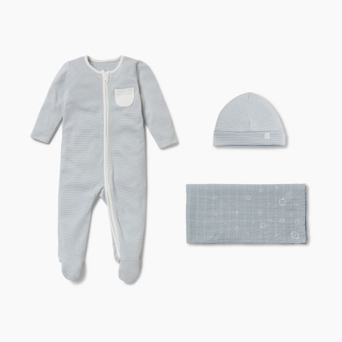 MORI Take Me Home Set - Blue Stripe, 0-3, 3