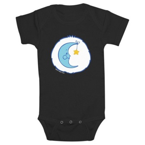 Infant's Care Bears Bedtime Bear Belly Badge  Bodysuit - Black - 12 Months