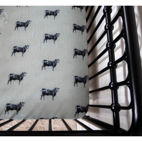 Olive Angus Bamboo Muslin Crib Sheet – Cowkid Clothing Company