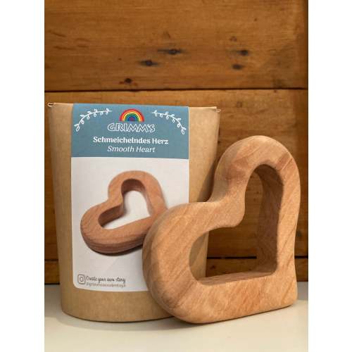 Wooden Toy, Baby - GRASPING SMOOTH HEART