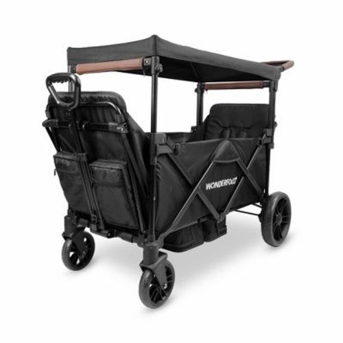 WONDERFOLD X2R Rev Double Seater Stroller Wagon - Black