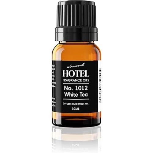 AirScent Hotel Diffuser Oil No. 1012 Inspired by The White Tea Hotel Scent - Premium Fragrance Oil for Ultrasonic and Waterless Diffusers and Crafting - 10 mL, 0.34 fl oz Glass Dropper Bottle