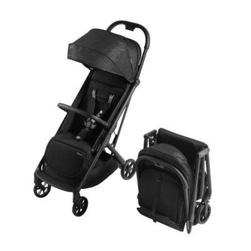 Bc Babycare LiflyGo Baby Lightweight Travel Stroller, One-Handed-Fold Compact with Self-Standing Fold, Stable Aluminum Frame, Newborn to Toddler Black