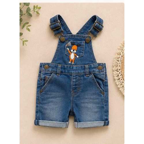 Next Baby Denim Dungaree Shorts 3–6 Months | Embroidered Kipper the Dog  | Summer Outfit | Unisex Baby Clothes | Preloved