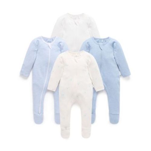 Boys' 4 Pack Zip Footie - Baby