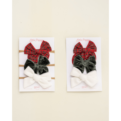 The Gracelynn Bow Clip Set, Fall Bows for Babies and Girls – Little Poppy Co.