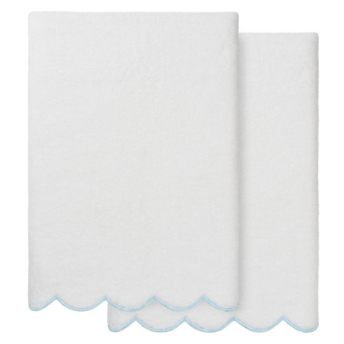 Winston Porter 100% Turkish Cotton ADORNIA Scallop 4PC Fingertip Towel Set & Reviews | Wayfair