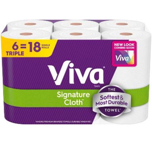 Viva Signature Cloth Choose-A-Sheet Paper Towels - 6 Triple Rolls