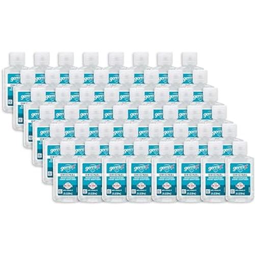 Germ-X Original Hand Sanitizer, Non-Drying Moisturizing Gel with Vitamin E, Instant and No Rinse Formula, Bulk Mini Travel Size for On-The-Go, 2 Fl Oz (Pack of 48)