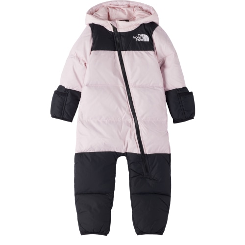 Baby Pink 1996 Retro Nuptse One-Piece Snowsuit