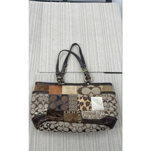 Coach Rare Vintage Y2K Signature Patchwork F0873-F12843 Shoulder Bag Purse VGC