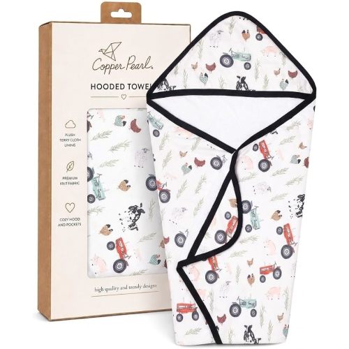 Copper Pearl Hooded Bath Towels Premium Knit/Terry Cloth Baby Towels with Hood, Pockets, and Cool Designs - Great to Gift and Make Bath Time Fun - Baby Bath Towel, Jo