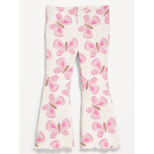 Printed Ribbed Flare Leggings for Toddler Girls