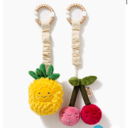 2 Pack Mini Market Brunch Stroller Toys - Pineapple & Cherries