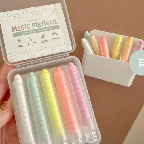 Dustless Chalk Crayons + Magnetic Holder Bundle for Magic Playwall – Cherrypick