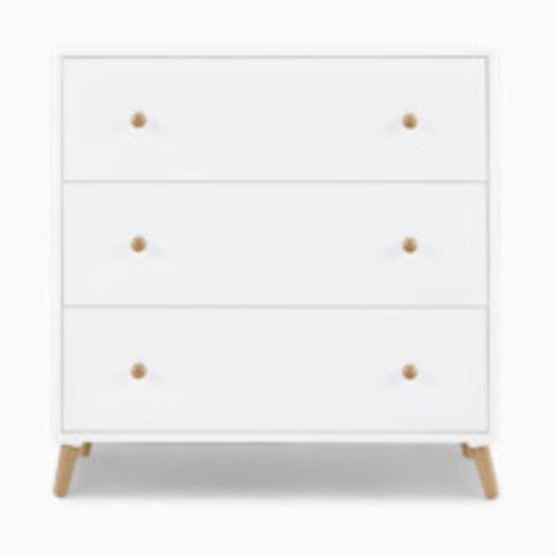 Delta Children Essex 3 Drawer Dresser - Bianca White/Natural