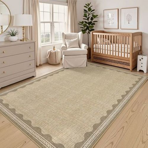 Machine Washable Rug Area Rugs for Living Room Non Slip Dorm Nursery Rug for Dining Room