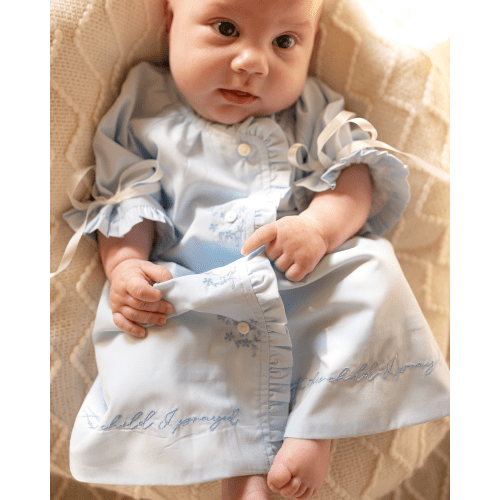 For This Child I Prayed Day Gown in Blue