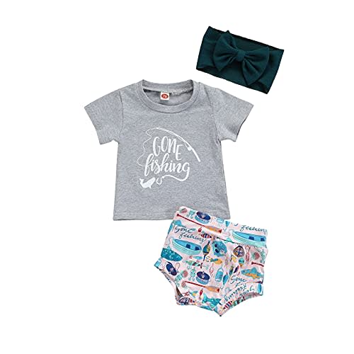 0-24M Summer Lovely Baby Girls Clothes Sets 3pcs Letter Short Sleeve T Shirts Printed Shorts Headband