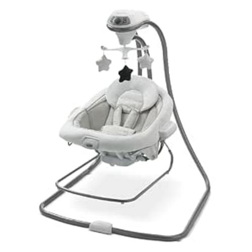 Graco DuetConnect LX Portable Baby Swing and Bouncer, Multi-Direction Baby Bouncer Seat, Multiple Swing Speeds, Great Gift for New Parents, Redmond