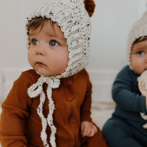 Handmade Rowan Bonnet // Crochet Baby Bonnet // Baby + Toddler Hat // Pixie Bonnet