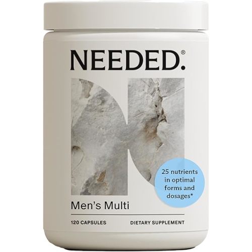 Needed. Multivitamin for Men - 25 Optimal Nutrients for Fertility & Men's Health - Mens Multivitamin with Vitamin D3 2000IU, B12 Vitamins, 200 MCG Selenium - Men's Fertility Supplement, 30 Day Supply