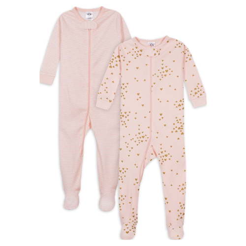 Gerber Baby & Toddler Neutral Snug Fit Footed Cotton Pajamas, 2-Pack, Sizes 0/3 Months - 5T