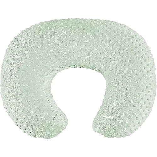 Nursing Pillow for Bottle and Breastfeeding, Ergonomic Comfort Nursing Essentials for Mom and Baby, Feeding Support Pillow with Removable Cover, Easier and Healthier Nursing (Green)