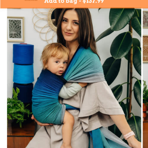Long Woven Wrap, Airglow | Mama & Roo's