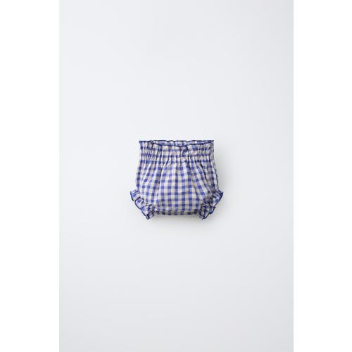 BRAGUITA CUADRO VICHY - Crudo / Azul | ZARA España