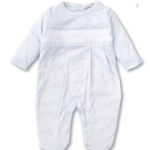 Hand Smocked CLB Charmed Blue Footie