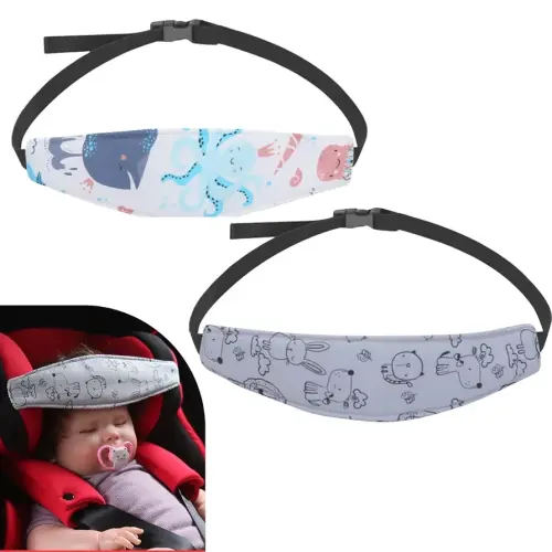 PandaEar 2 Pack Baby Head Support for Car Seat, Carseat Head Band Straps for Toddler Kids Children Infant, Neck Relief Headrest Strap for Stroller Car Seat