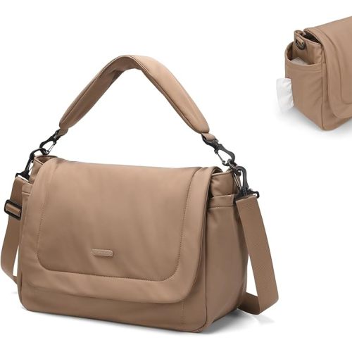 14L Puffer Diaper Bag Tote, Large Capacity Travel Diaper bags, Crossbody Hospital Bag for mom