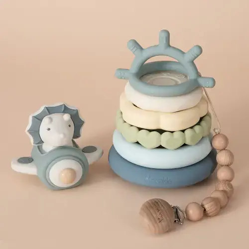 Dino Stacking Teething Rings