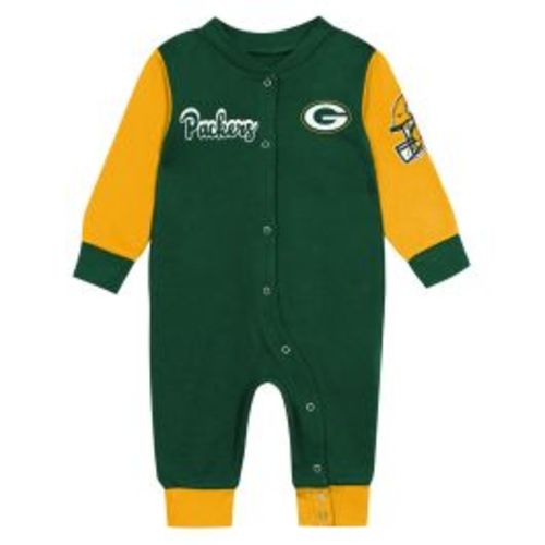 Green Bay Packers Newborn Endzone Snuggler Coverall at the Packers Pro Shop