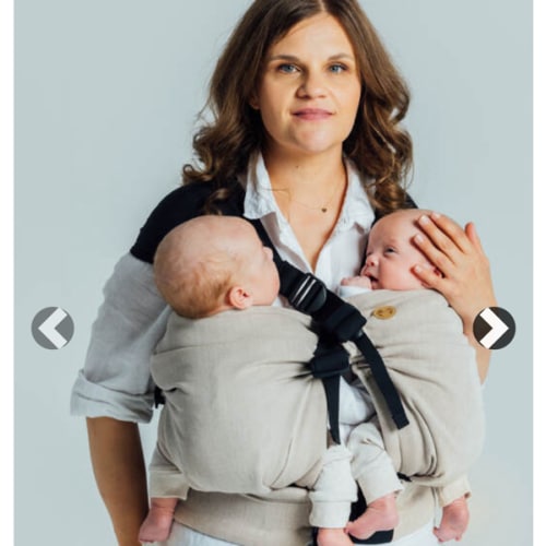 LennyTwin Carrier, Standard Size, broken-twill weave 100% cotton - PEANUT BUTTER