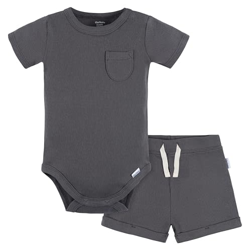 Gerber Unisex Baby Bodysuit and Short Set