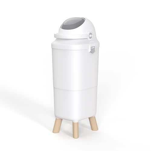 Momcozy Diaper Pail, Triple-Seal Odor Control, Fits Standard Trash Bags | Wide Opening for One-Hand Disposal, 28.86-Inch Ergonomic Height, Large Capacity with Viewing Window and Childproof Lock